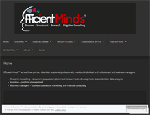 Tablet Screenshot of efficientminds.com